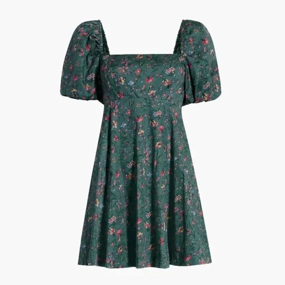 Hill House Mini Dress in Forest Green Floral - Picture 1 of 6